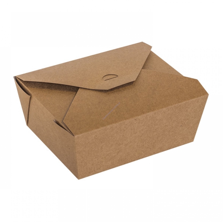 Pudełko lunchowe papier Na wynos 200x140x45mm 50 szt. 1100ml Kraft LunchBox PapStar
