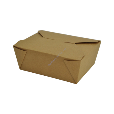 Pudełko lunchowe papier Na wynos 150x120x65mm 35 szt. 1150ml Kraft LunchBox PapStar