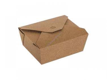 Pudełko lunchowe papier Na wynos 200x140x45mm 50 szt. 1100ml Kraft LunchBox PapStar